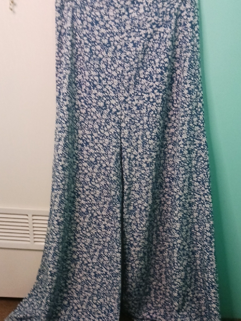 SHEIN Blue and White Floral Pants